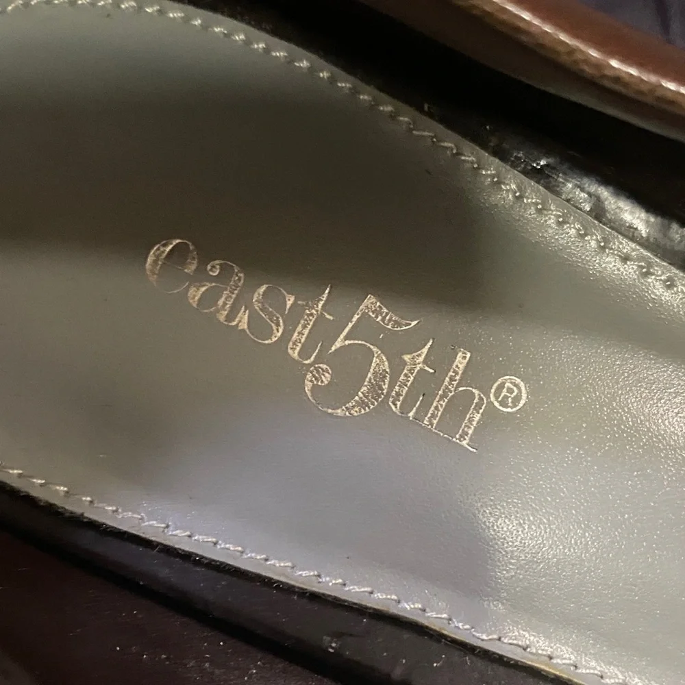 Elegant Dark Brown Women's East 5th Leather 8.5M Heels WeddingGuest